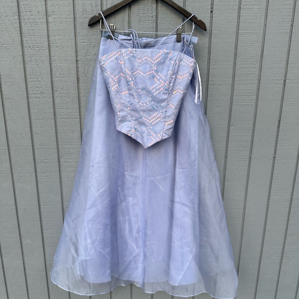 Blondie Nites Periwinkle 2 Piece Prom Skirt Set